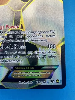 Regirock EX 43a/124 Alt Art XY Premium Trainer Collection Promo Pokemon Card - Image 5