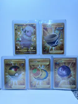 Pokemon TCG Gold Secret Rare Card Set of 5 - Image 1