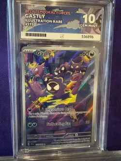 Gastly 177/162 Illustration Rare Sv05: Temporal Forces Holo Card Ace 10 GEM MINT - Image 1