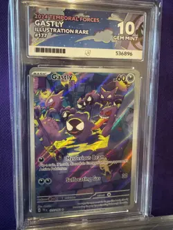 Gastly 177/162 Illustration Rare Sv05: Temporal Forces Holo Card Ace 10 GEM MINT - Image 2