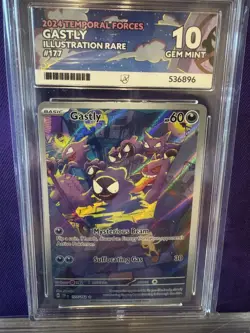 Gastly 177/162 Illustration Rare Sv05: Temporal Forces Holo Card Ace 10 GEM MINT - Image 3