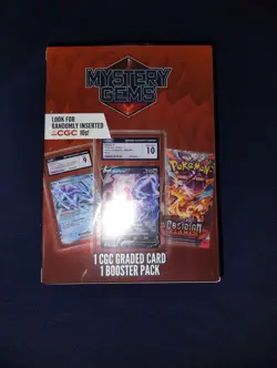 Pokemon Mystery Gems 1 CGC Graded Card & 1 Booster Pack 2025! New Sealed Box! - Image 1