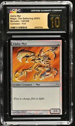 ALPHA MYR Mirrodin Foil CGC 10 Pristine MTG [Nostalgium] - Image 1