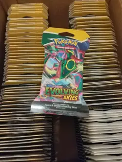 QTY 100 Pokemon Evolving Skies Sleeved Booster Packs Random Pack Art - Image 1