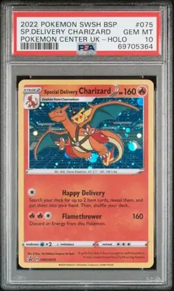 Pokemon Special Delivery Charizard SWSH075 Promo PSA 10 Sword & Shield Promo - Image 1