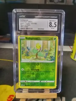 ERROR MISCUT O/C Pokemon Bellsprout 001/163 Reverse Holo Battle Styles CGC 8.5 - Image 1