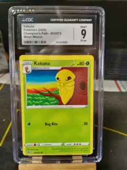 ERROR MISCUT O/C CGC 9 MINT Kakuna - 003/073 - CHAMPIONS PATH POKEMON - Image 1