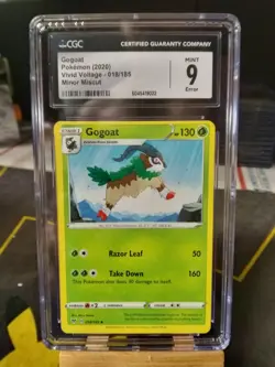 ERROR MISCUT O/C CGC 9 MINT Pokemon TCG Vivid Voltage Gogoat 018/185 - Image 1
