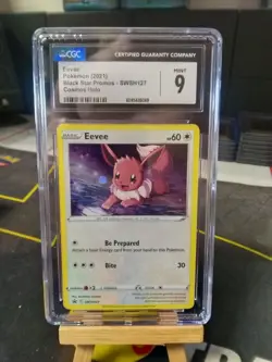CGC 9 MINT Pokemon TCG Eevee SWSH127 Black Star Promo Cosmos Holo Rare - Image 1