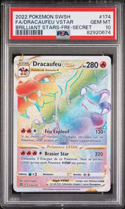 Carte Pokemon Dracaufeu VStar 174/172 PSA 10 Stars Etincelantes Epee Bouclier - Image 1