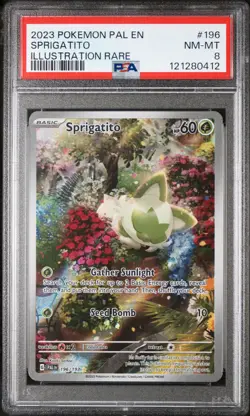 2023 Pokemon Scarlet & Violet Paldea Evolved IR Sprigatito #196/193 PSA 8 - Image 1