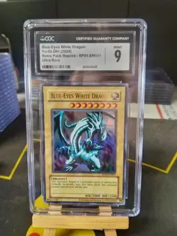 CGC 9 MINT 2024 Yugioh Retro Pack Blue Eyes White Dragon RP01-EN001 ULTRA - Image 1