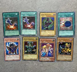 Lot of 8 Yugioh Cards, Premature Burial, Dark Magician and More Lot #1 - Image 1