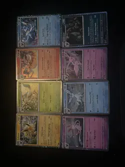 Pokemon Prismatic Evolutions 8 Cosmo Promo Cards From Mini Tin Costco Pack NEW! - Image 1