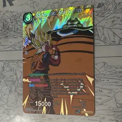 SS Son Goku Final Sacrifice Gold Holo Foil SR Rare Dragon Ball Super CCG Card - Image 2
