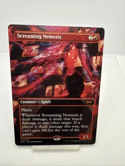 MTG Screaming Nemesis-M 348-BORDERLESS-DUSKMOURN: House of Horror-Regular Card - Image 1