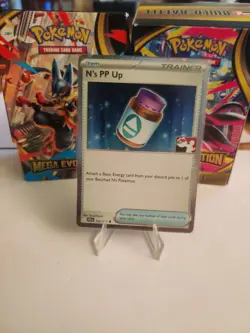 N's PP Up Holo Pokemon Prize Pack Series 7 Promo Pokemon Card NM/LP Stamp - Image 1