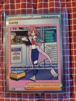 Pokemon TCG Trainer Lacey Prismatic Evolutions Holo Card 175/131 - Image 1