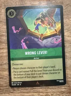 Lorcana Reign of Jafar Wrong Lever Cold Foil Card 116/204 NM/M Condition - Image 1