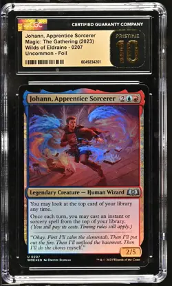 JOHANN, APPRENTICE SORCERER Wilds of Eldraine Foil U CGC Pristine 10 MTG EDH - Image 1