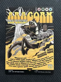MTG - LTR - Aragorn, the Uniter - Poster Non- Foil Showcase - M 0741 NM - Image 1