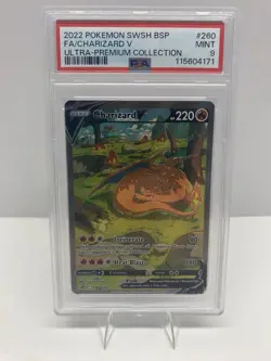 PSA 9 Sleepy Charizard SWSH260 Promo Pokemon Ultra Premium Collection - Image 1