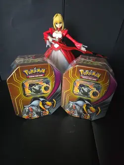POKEMON TCG IRON BOULDER ex240 PARADOX DESTINIES TIN w/4 BOOSTER PACKS LOT 2 - Image 1