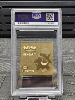 PSA 8 Mint 1999 Pokemon Sticker ~ Gengar ~ ArtBox Series 1 Rare Gold #G02 - Image 2