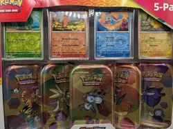 DAMAGED BOX - Pokemon Scarlet & Violet - 151 (5-Pack) Mini Tins w/ 4 Promos - Image 5