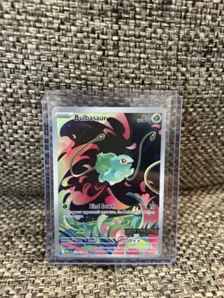 Pokemon Mega Evolution Bulbasaur 133/132 Mega Evolution Stamped Promo. - Image 1