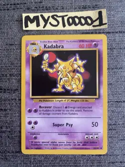 Carte Pokemon Kadabra 32/102 Set De Base Wizard Anglais Occasion - Image 1