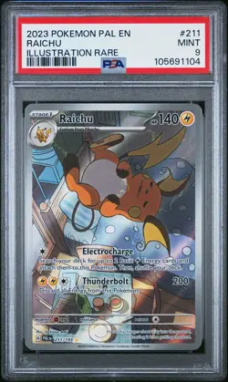 2023 POKEMON PAL EN-PALDEA EVOLVED ILLUSTRATION RARE #211 RAICHU PSA 9 - Image 1