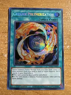 🔥Yugioh MP22-EN050 Greater Polymerization PRISMATIC SECRET RARE NM 1ST ED - Image 1
