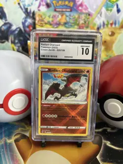 CGC 10 Radiant Charizard 020/159 Crown Zenith Shiny/Radiant Rare Pokemon Card - Image 1