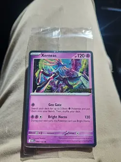 Pokemon Xerneas Card Mega Evolutions Stamp Promo 064/132 - Image 1
