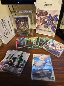Gundam Card Game Starter Deck Iron Bloom ST05 - English, No promo card w/ extras - Image 1