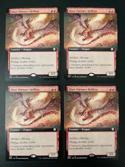 MTG- Blast-Furnace Hellkite x4 - Brother's War: Commander - Extended Art - Image 1