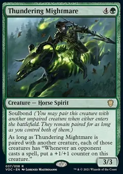 MTG Thundering Mightmare (37/188) Innistrad Crimson Vow Commander LP - Image 1