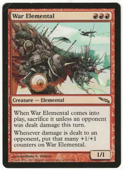 MTG War Elemental Mirrodin Rare MP - Image 1