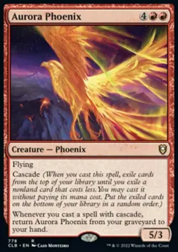 MTG Aurora Phoenix (778/1023) Commander Legends Battle for Baldur's Gate LP - Image 1