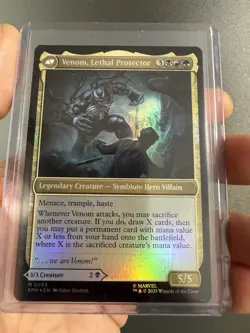 MTG: SPIDER-MAN, EDDIE BROCK / / VENOM, LETHAL PROTECTOR 0055, FOIL MYTHIC, NM - Image 3