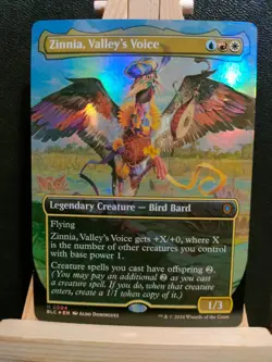 Zinnia, Valley's Voice FOIL (Borderless)- Bloomburrow Mythic - NM (see pics) MTG - Image 1