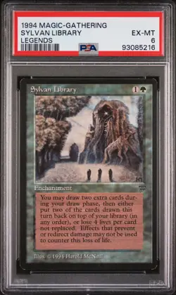 1994 MTG LEGENDS SYLVAN LIBRARY PSA 6 - Image 1