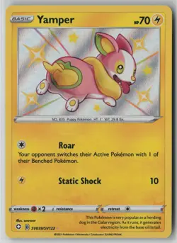 Yamper SV039/SV122 Shining Fates Pokemon TCG Shiny Vault Holo (Near Mint) NM 1 - Image 1