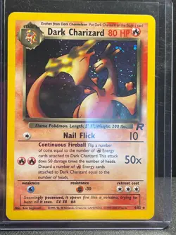 Pokemon Dark Charizard 21/82 Team Rocket Non-Holo Rare Card WOTC TCG MP 1/2 - Image 1
