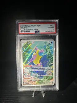 2024 POKEMON SSP EN #200 BRUXISH PSA 8 LOW POP SURGING SPARKS - Image 1
