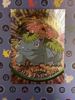 NM/LP - Pokemon Topps Venusaur #03 TV Animation Edition Sunrays Silver Foil - Image 1
