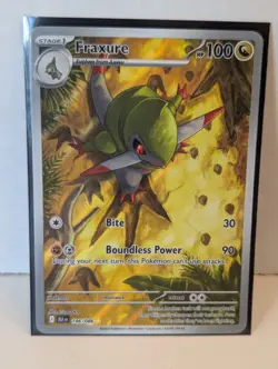 2025 Pokemon SV Black Bolt Fraxure Illustration Rare #146/086 - Image 1