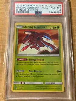PSA 8 genesect shining legends 2017 sun moon Pokemon - Image 1
