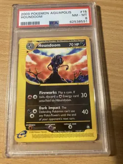 PSA 8 Aquapolis Houndoom 2003 Pokemon - Image 1